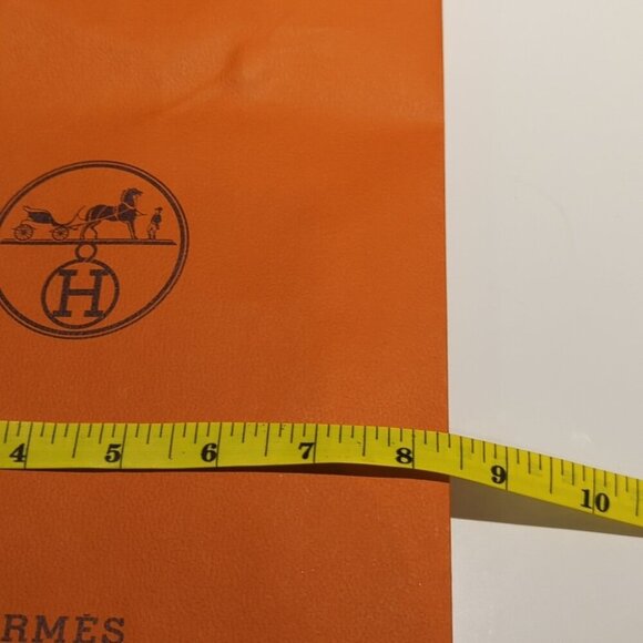 Hermes Orange Shopping Gift Bag Rope Handle - Great Condition - Picture 4 of 5